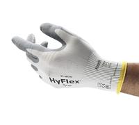 Ansell HyFlex 11-800 Guanti da Lavoro Professionali, Rivestimento in Nitrile Resistente all'Abrasione, Protezione Professionale per Usi Generali e Meccanici, Bianco, Taglia XL (12 Paia)