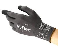 Ansell HyFlex 11-840 Guanti da Lavoro Professionali, Rivestimento in Nitrile Resistente all'Abrasione, Protezione Professionale per Usi Industriali e Meccanici, Nero, Taglia M (1 Paio)