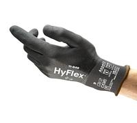 Ansell HyFlex 11-849 Guanti da Lavoro Meccanico, Protezione Meccanica, Traspiranti e Resistenti, Guanto Antinfortunistici Professionali, Donna e Uomo, Riutilizzabili, Nero, Taglia M (1 Paio)