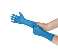 Ansell Microflex 93-283 Guanti Monouso Nitrile con Presa Strutturata per PreParazione Alimenti, Pulizia, Applicazioni Industriali, Blu, Taglia XL (50 unità)