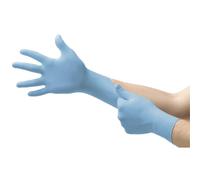 Ansell TouchNTuff 92-670 Guanti Monouso in Nitrile, Senza Polvere, Alta Resistenza Chimica e Meccanica, Protezione degli Alimenti, Usi Professionali e Industriali, Blu, Taglia S (100 Guanti)