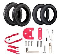 ANSENI Kit Ruote 10 Pollici per Xiaomi M365,Pro, Ricambi Monopattino Elettrico, Gomme di Ricambi, Aggiornamento della Ruota Xiaomi M365 da 8,5" a 10" (Rosso Supporto 1S/Essential/Pro2/Mi electric 3)