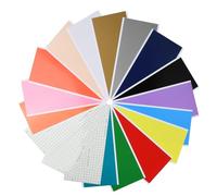 Anseom 18 Smart Vinyl Permanent, Vinile Termoadesivo per Tessuti da 15 colori 5.5×12 inch Vinile Adesivo, Fogli di Vinile Adesivo Tessuto in Vinile Termoadesivo Adesivo per DIY