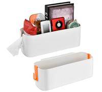 Anseom 2 Pezzi Cesto Portaoggetti da Appendere al Comodino, Porta Oggetti da Appendere Organizer Fasciatoio per Neonati Scatola di Stoccaggio con 2 Ganci Rimovibili per Casa Ufficio Scuola