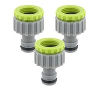 Anseom 3 Pezzi Connettori per Rubinetto, Adattatore e Riduttore per Unione Rubinetto con Tubo Tubo da Giardino Filettato, Plastica ABS 1/2" 3/4" 2 in 1 Raccordo per Rubinetto per Giardino