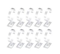 Anseom Espositori per orologi in acrilico, 10 pezzi, trasparenti, 8 cm, a forma di C, in plastica, per orologi e bracciali, per casa o negozio