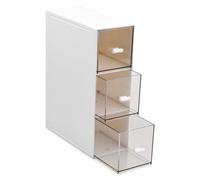 Anseom Organizer Cucina in Plastica con 3 Cassetti, Mini Cassettiera per Make Up Cassettiera Scatola Impilabile Scatola Porta Bustine da Tè e Tisane, Scatola con Cassetti per Dolcificante Caffè