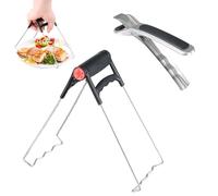 Anseom Set da Cucina Anti-Calore Pinza Anti-Calore per Piastre Clip Ciotola Antiscivolo Pinza in Acciaio Inox per Teglie Sollevamento Piatto Pinza per Ciotola Calda, Microonde, Forno