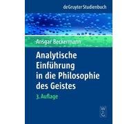 Ansgar Beckerma Analytische Einführung in die Philosophie des (Copertina rigida)