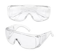 Ansi Z87.1 & EN 166 - Set di 2 occhiali di sicurezza, trasparenti, anti-appannamento e infrangibili, resistenti ai raggi UV, resistenti ai graffi, per laboratorio