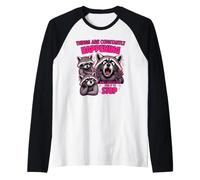 Ansia Racoon Le Cose accadono costantemente Maglia con Maniche Raglan