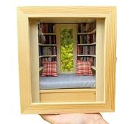 ansias Libreria con 200 Piccoli Libri e 2 Cuscini, Scuoti Le Tue Ansie, per la Custodia Decorativa per Ornamenti da Scrivania del Soggiorno