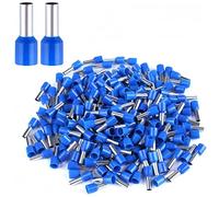 ANSIEDIO 100 Pezzi Manicotti Terminali Isolati da 6mm² Manicotti Terminali per Cavi (Blu)