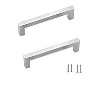 ANSIEDIO 2 pezzi Maniglie per Mobile Acciaio Inox Maniglie Armadio Maniglie per Cucina Distanza Fori 128 mm
