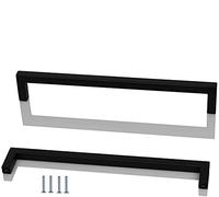 ANSIEDIO 2 pezzi Maniglie per Mobile Nero Acciaio Inox Maniglie Armadio Maniglie per Cucina Distanza Fori 224 mm