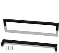 ANSIEDIO 2 pezzi Maniglie per Mobile Nero Acciaio Inox Maniglie Armadio Maniglie per Cucina Distanza Fori 320 mm