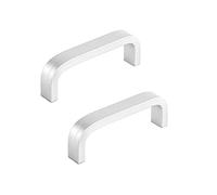 ANSIEDIO 2 Pezzi Maniglie per Mobili Moderni Maniglie Armadio Maniglia per Mobili Maniglie Cucina Maniglie per Cassetti Maniglie per Mobili da Cucina Distanza Fori 64mm (Argento)