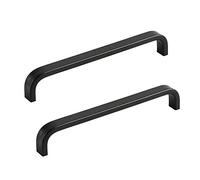 ANSIEDIO 2 Pezzi Maniglie per Mobili Moderni Maniglie Armadio Maniglia per Mobili Maniglie Cucina Maniglie per Cassetti Maniglie per Mobili da Cucina Distanza Fori 160mm (Nero)
