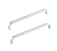ANSIEDIO 2 Pezzi Maniglie per Mobili Moderni Maniglie Armadio Maniglia per Mobili Maniglie Cucina Maniglie per Cassetti Maniglie per Mobili da Cucina Distanza Fori 160mm (Argento)