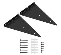 ANSIEDIO 2 Pezzi Staffe per Mensole Galleggianti, Staffa a Parete Triangolari, Mensola Staffa Angolare Reggimensola a Parete 280x170mm, Nero
