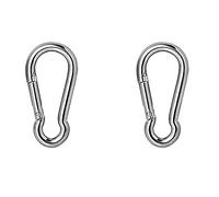 ANSIEDIO 2PCS M10x100mm Moschettone Moschettoni in Acciaio Inox, Moschettone Portachiavi Clip per Esterni, Campeggio, Escursionismo, Zaino, Portachiavi
