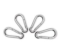 ANSIEDIO 4PCS M6x60mm Moschettone Moschettoni in Acciaio Inox, Moschettone Portachiavi Clip per Esterni, Campeggio, Escursionismo, Zaino, Portachiavi