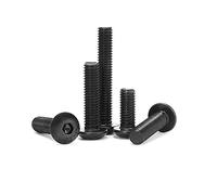 ANSIEDIO Bulloni a Testa Esagonale Viti a Brugola, Acciaio Carbonio Esagono Pulsante Rotonda Testa Viti a Macchina Allen Bulloni Nero, M4×30mm,20 pcs
