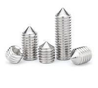 ANSIEDIO Viti a Punta Conica, Viti a Brugola a Punta Cono Viti Senza Testa in Acciaio Inox, M6×25mm,20 pcs