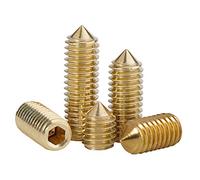ANSIEDIO Viti a Punta Conica, Viti a Brugola a Punta Cono Viti Senza Testa in Ottone - M5×10mm,20 pcs