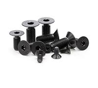 ANSIEDIO Viti a Testa Svasata a Brugola, Acciaio Carbonio Esagono Testa Piatta Viti a Macchina Allen Bulloni Nero, M3×10mm,30 pcs