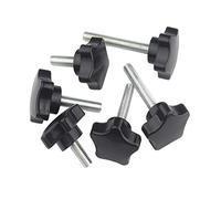 ANSIEDIO Viti a Testa Zigrinata, Bullone a Stella, Maniglia a Forma di Stella sul Pomello per Macchina Utensile,M10×25mm,5 pcs
