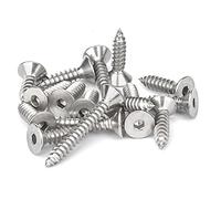 ANSIEDIO Viti Autofilettanti a Testa Piatta a Brugola - Acciaio Inossidabile Viti per Legno Viti a Brugola M3×8mm,100 pcs