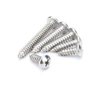 ANSIEDIO Viti Autofilettanti per Legno - Viti per Legno Viti a Croce a Testa Tonda in Acciaio Inossidabile M3×16mm,50 pcs
