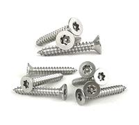 ANSIEDIO Viti Autofilettanti TORX a Testa Piatta - Acciaio Inossidabile Viti per Legno Viti Torx con l'ago Vite Antifurto M2.9×25mm,100 pcs