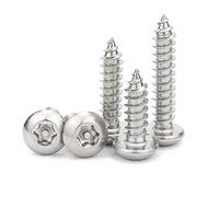 ANSIEDIO Viti Autofilettanti TORX a Testa Tonda - Acciaio Inossidabile Viti per Legno Torx con l'ago Vite Antifurto M4.8×16mm,20 pcs