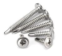 ANSIEDIO Viti Autoperforanti per Metallo, Viti per Lamiera, Viti Autoperforanti a Testa Piatta Grande in Acciaio Inossidabile, M4.2×25mm,20 pcs