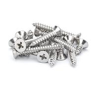 ANSIEDIO Viti per Legno, Viti Autofilettanti Testa di Piatta in Acciaio Inox, Universali Viti per Essere Impiegate su Pannelli Truciolari MDF PVC e legno, M4×50mm,50 pcs