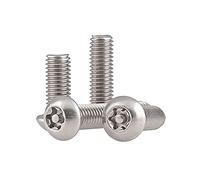 ANSIEDIO Viti Torx Inox - Bulloni a Testa Tonda, Viti a Macchina, Interamente Filettata Bulloni Antifurto, M6×45mm,5 pcs