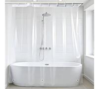 ANSIO ARVO - Tenda da doccia trasparente, 180 x 180 cm, in PEVA, impermeabile e antimuffa, con ganci non inclusi