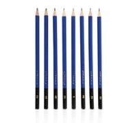 ANSIO Set di 8 matite da disegno, 2H, 4H, HB, B, 2B, 4B, 6B, 8B, matite da schizzo, matite in grafite liscia per ombreggiatura, schizzi e scarabocchi - ideale per artisti e principianti