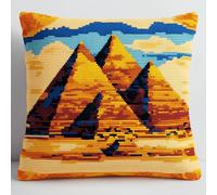 ANSIWEIGO Kit di federe per cuscino con gancio a scatto, 43 x 43 cm, tela stampata per una facile cucitura, rilassante hobby fai da te per tutte le età, perfetta per decorare la casa o regalo