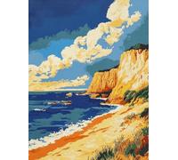 ANSIWEIGO Kit di pittura su tela fai da te per adulti, per principianti, decorazione per la casa, 40,6 x 50,8 cm, senza cornice, forniture artigianali con pennelli e colori acrilici, vista sulla