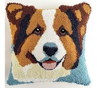 ANSIWEIGO Set di bottoni fai da te, 43 x 43 cm, con federa, ideale per bambini e adulti, come regalo, pastore