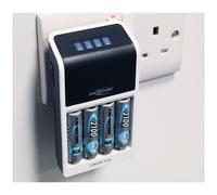 Ansmann 1001-0094-44-01 Comfort Plus Caricabatterie UK Con 4 X AA 2100mAh