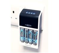 Ansmann 1001-0094-44-02 Comfort Più UK Caricabatterie Con 4 X Aa 2500mAh