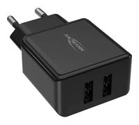 ANSMANN Caricatore USB a 2 porte da 12 W, con controllo intelligente di ricarica per smartphone, tablet, GoPro, e-book, ecc.