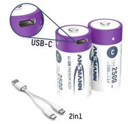 Ansmann 1313-0004 LR15 USB-C Batteria ricaricabile 1/2 Torcia (C) Li-Ion 2500 m