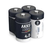ANSMANN 2x Batterie ricaricabili stilo Mono D - Tipo 10000 (min. 9300 mAh) 1,2V