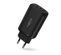 ANSMANN 3-Port USB Charger 65 W - USB Quick Charge 3.0 Power Delivery Profile 4 charger con controllo intelligente della carica per laptop, smartphone, tablet, Go Pro, e-book reader ecc.