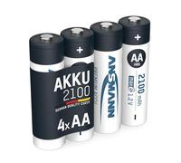 ANSMANN 4x Batterie ricaricabili stilo AA - 2100 mAh 1,2V NiMH - Pila a ricarica veloce - fino a 1000 cicli di ricarica eco-friendly